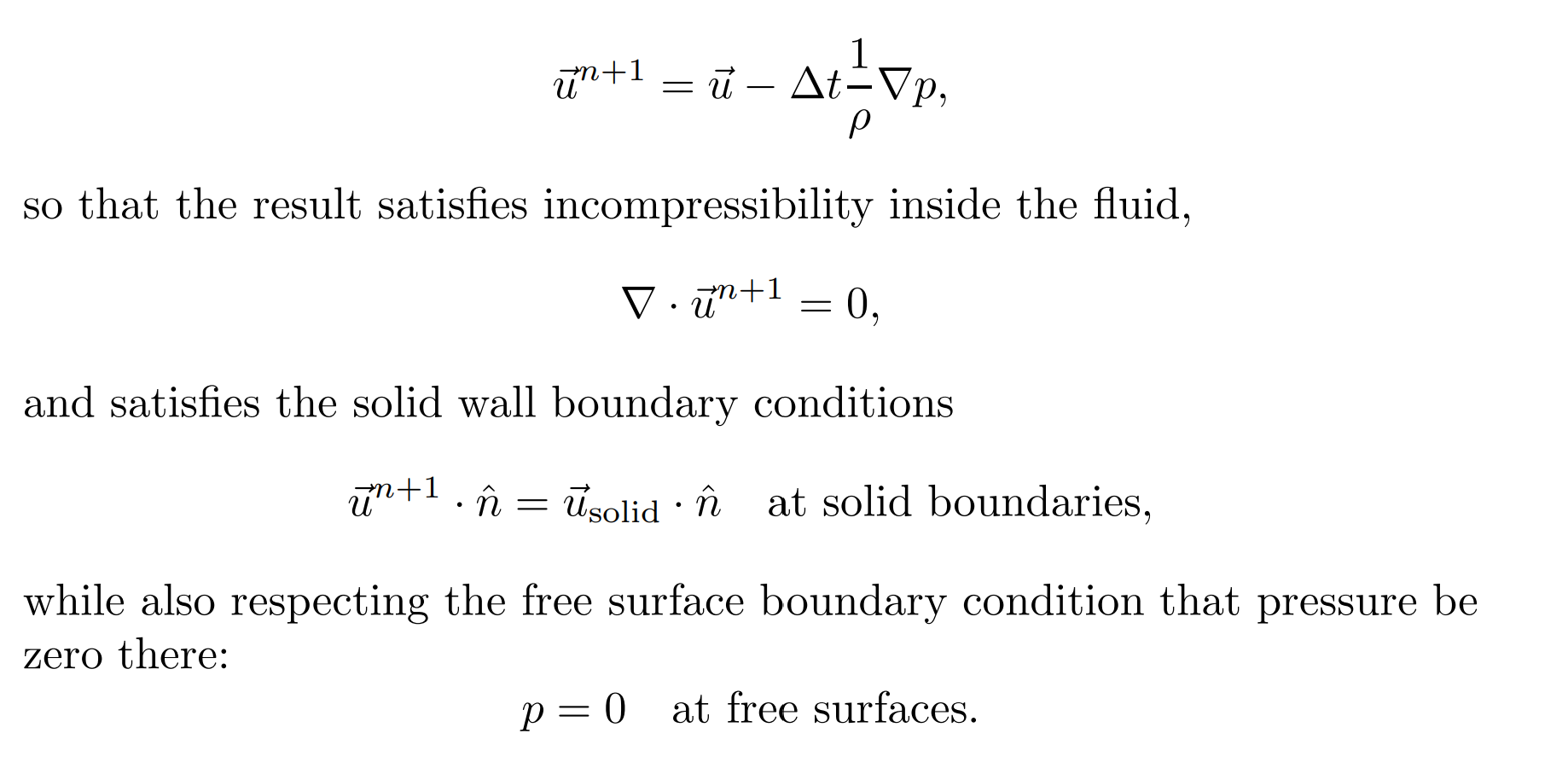 Projection equations